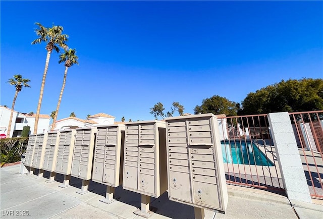 view of property's community featuring a pool and a mail area