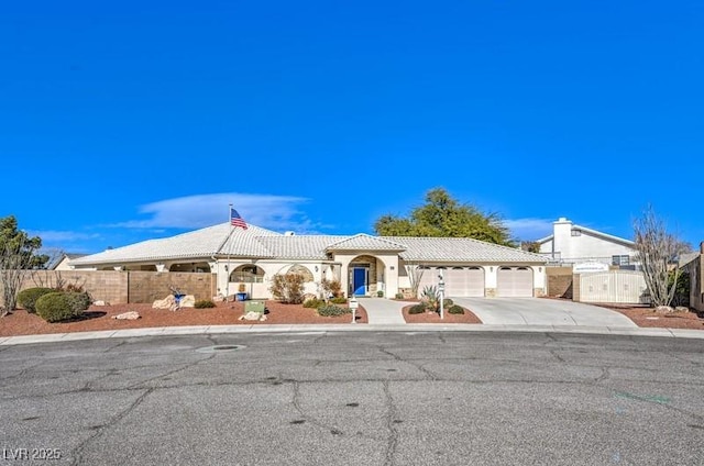 view of front of home featuring a garage