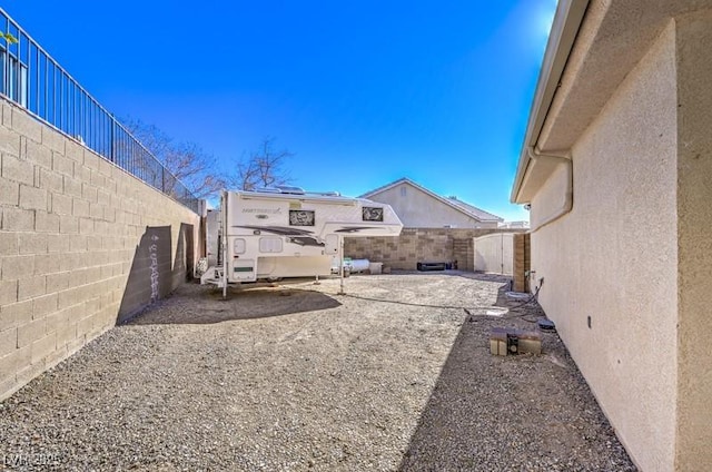 view of yard with a patio area