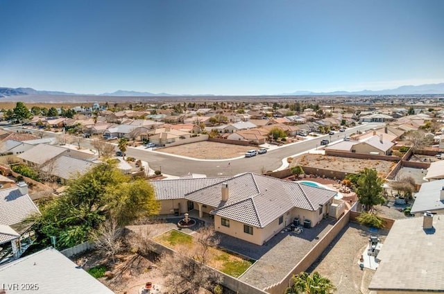 aerial view featuring a mountain view