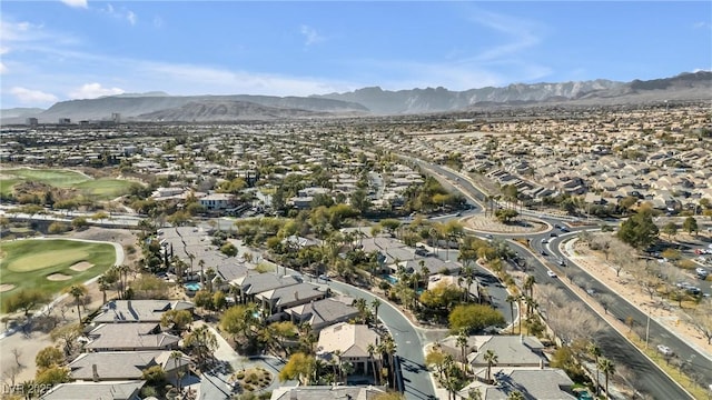 520 Summer Mesa Dr, Las Vegas, NV 89144 - bird's eye view featuring golf course view, a residential view, and a mountain view
