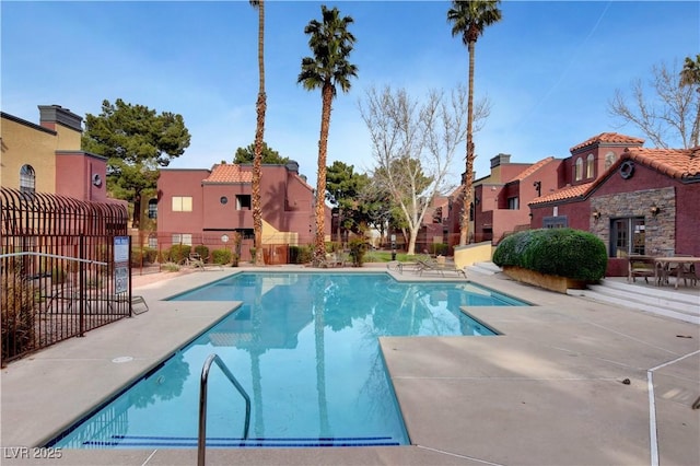 view of pool with a patio