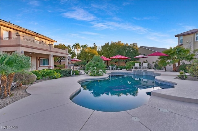 view of pool with a patio