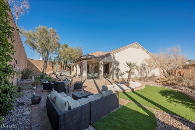 view of patio with outdoor lounge area