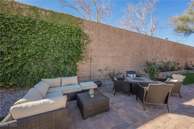 view of patio / terrace with outdoor lounge area