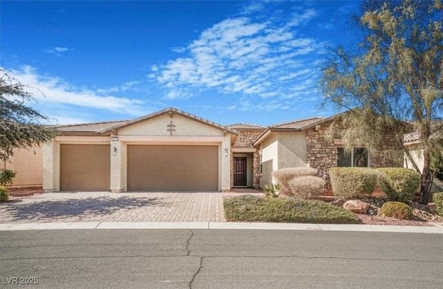 view of front of home featuring a garage