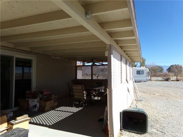 view of patio featuring a carport