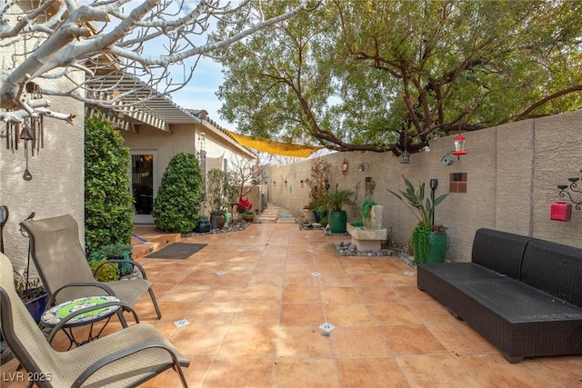 view of patio / terrace featuring an outdoor hangout area