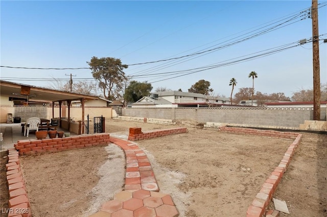 view of yard with a patio