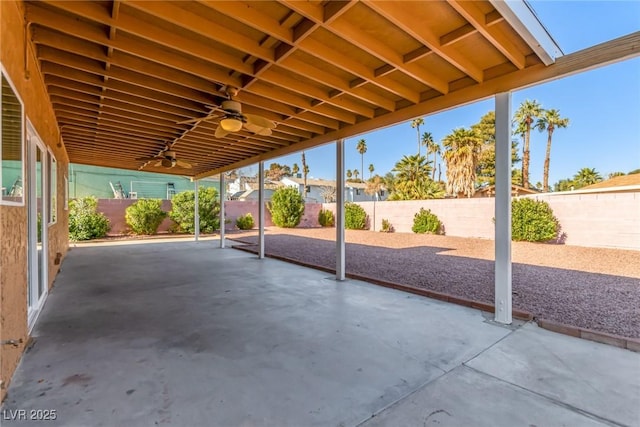 view of patio / terrace with ceiling fan