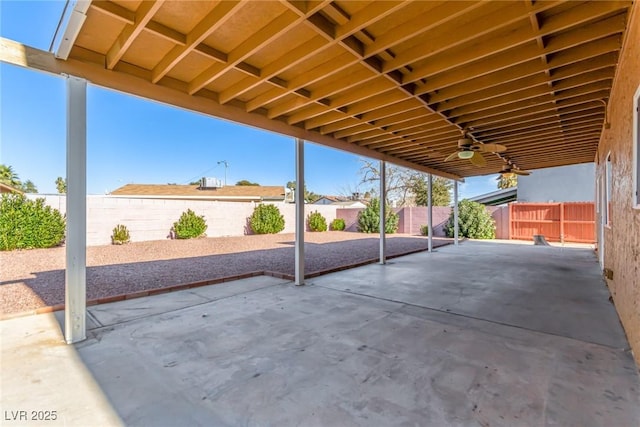 view of patio / terrace with ceiling fan