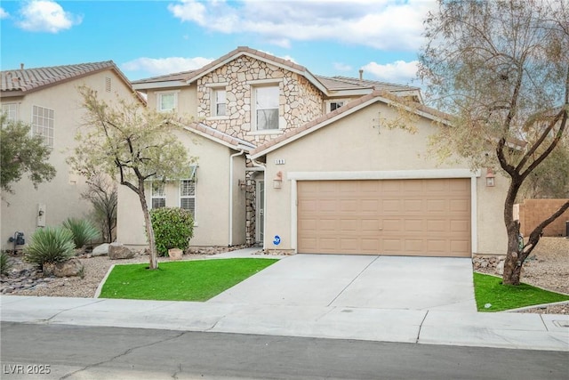 view of front of home featuring a garage