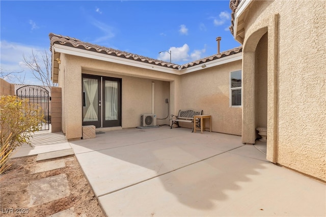 view of patio / terrace with ac unit