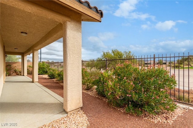 view of patio / terrace with a fenced backyard