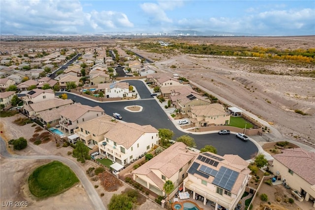 bird's eye view with a residential view