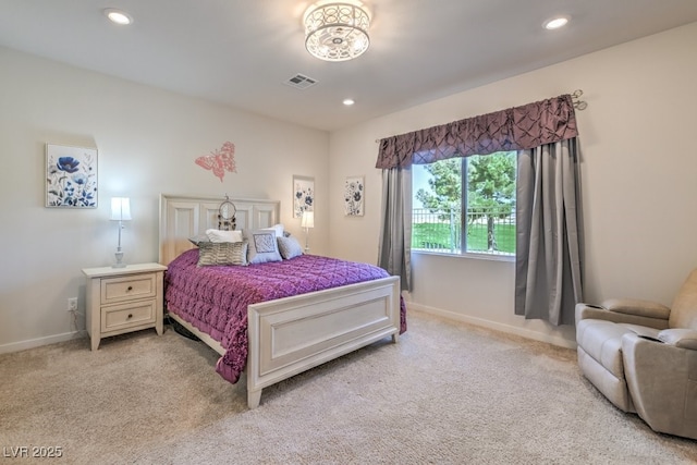 view of carpeted bedroom