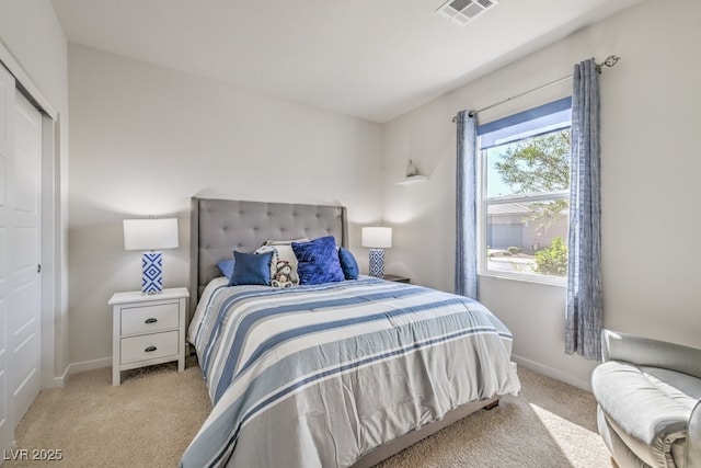 view of carpeted bedroom