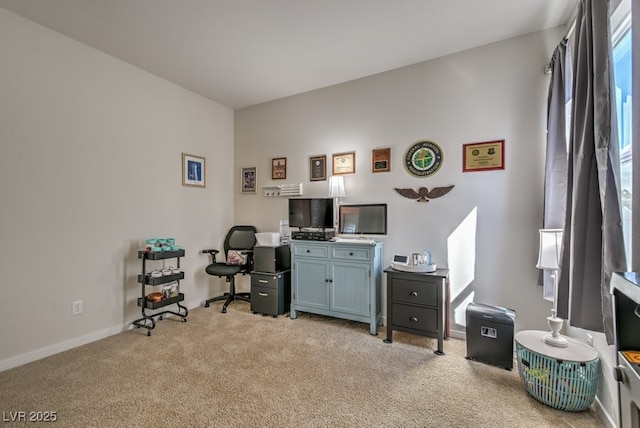 view of carpeted office