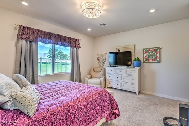 view of carpeted bedroom