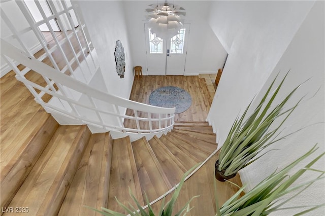 foyer with hardwood / wood-style floors