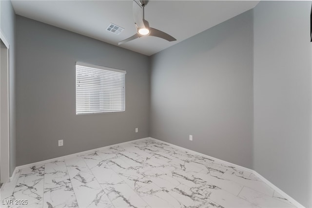 unfurnished room featuring ceiling fan