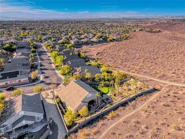 aerial view featuring a mountain view