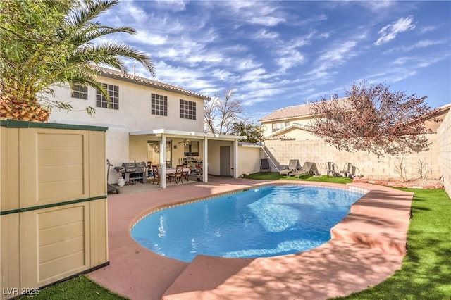 view of pool with a patio