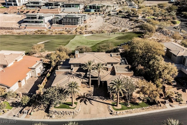 aerial view with a residential view