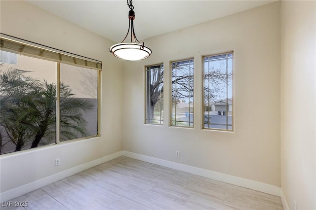 empty room featuring light hardwood / wood-style floors