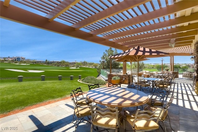 view of patio / terrace with a pergola