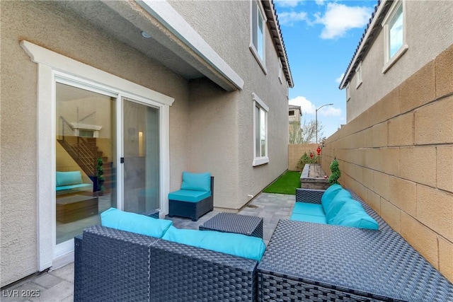 view of patio with outdoor lounge area