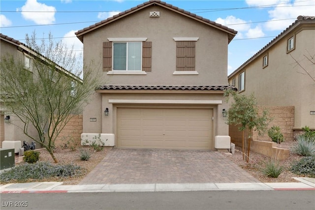 view of front of home featuring a garage