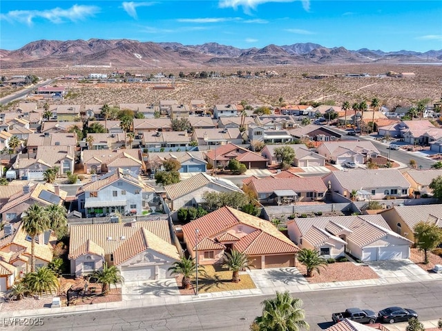 aerial view featuring a mountain view