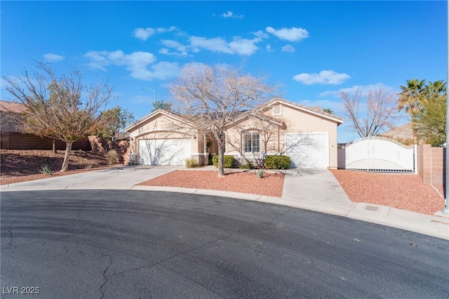 ranch-style house featuring a garage