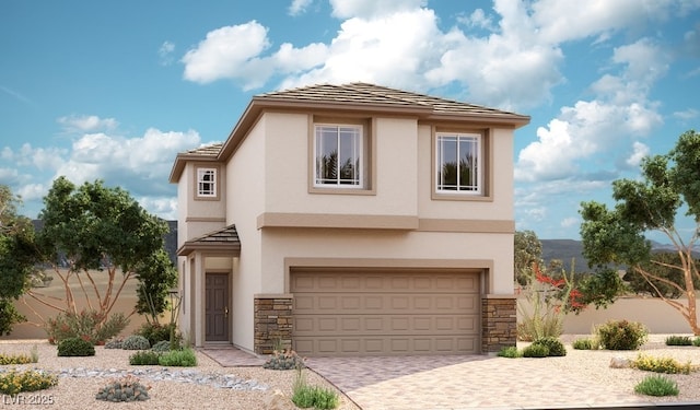 view of front of home featuring a garage