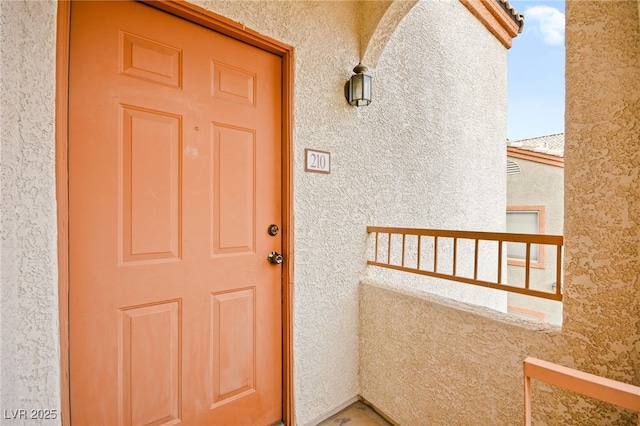 view of doorway to property