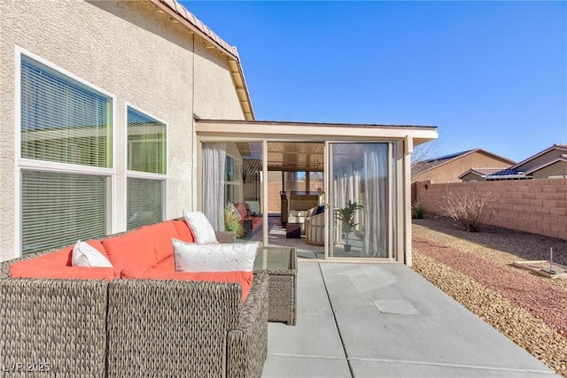 view of patio featuring outdoor lounge area