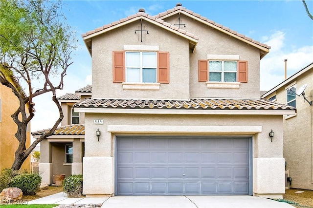 view of front facade with a garage