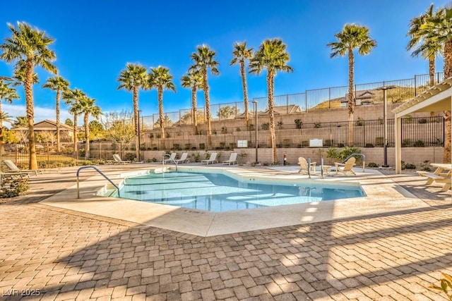 view of pool with a patio area