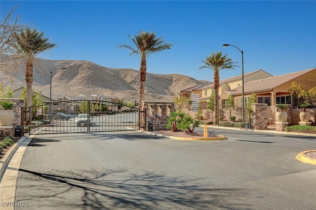 view of street featuring a mountain view