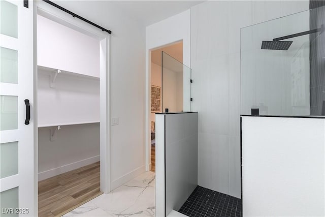 bathroom with walk in shower