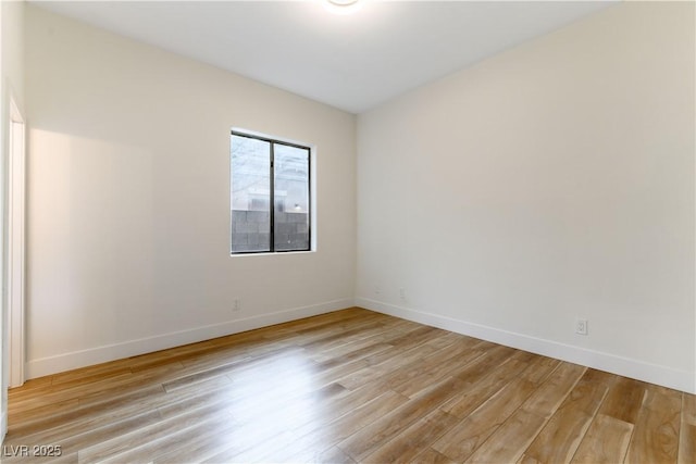 empty room featuring light hardwood / wood-style floors