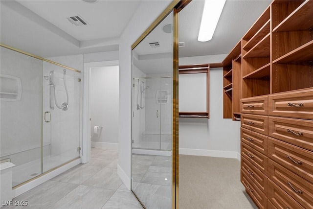 bathroom with an enclosed shower