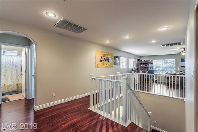 hallway featuring hardwood / wood-style floors