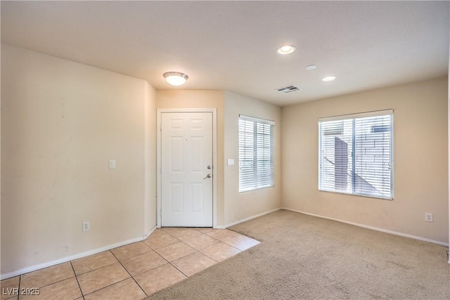 view of carpeted entryway