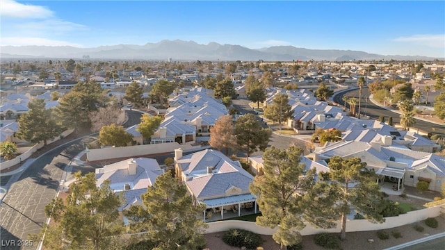 bird's eye view featuring a mountain view