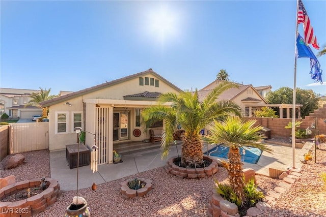 view of front of property with a patio area