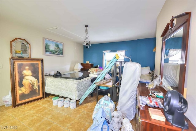 view of tiled bedroom