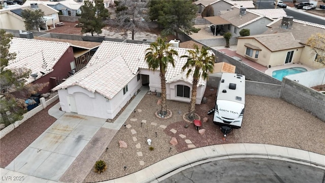 drone / aerial view featuring a residential view