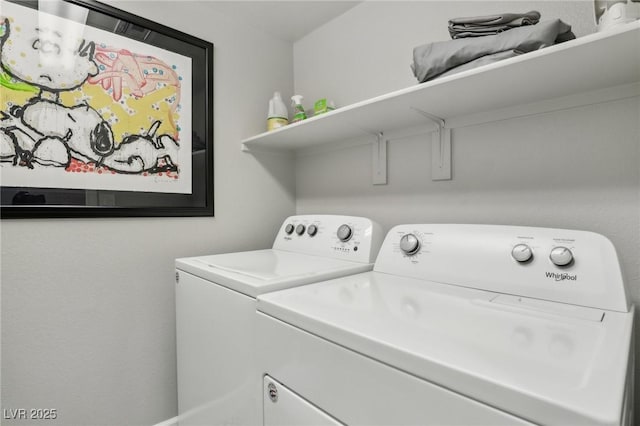 laundry area featuring laundry area and washing machine and dryer